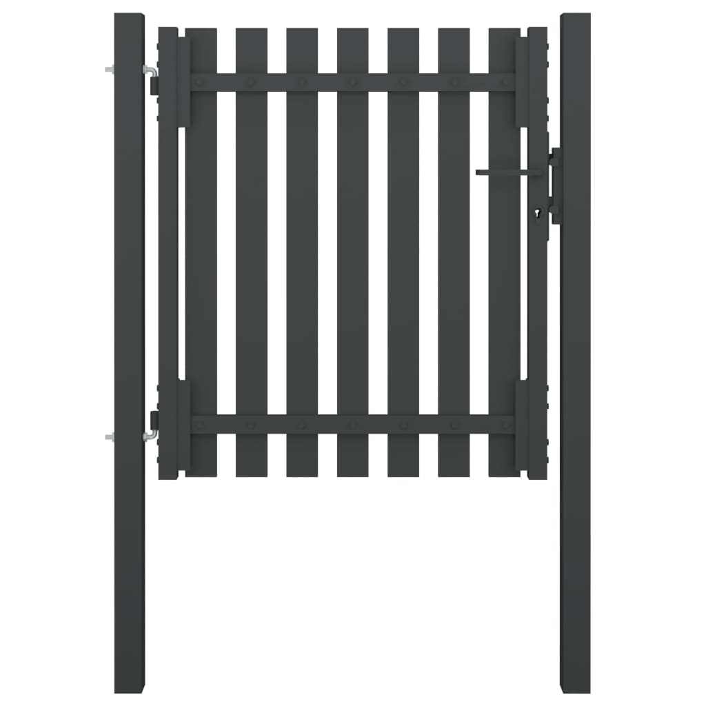 Berkfield Garden Fence Gate Steel 1x1.25 m Anthracite