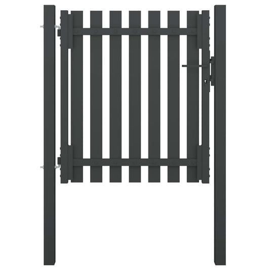 Berkfield Garden Fence Gate Steel 1x1.25 m Anthracite