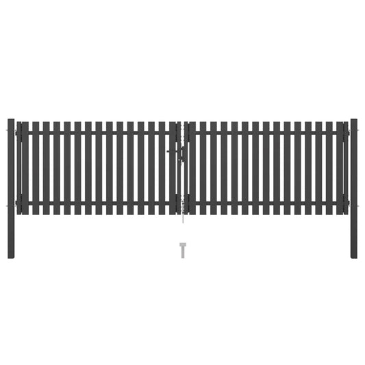 Berkfield Garden Fence Gate Steel 4x1.25 m Anthracite