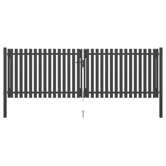 Berkfield Garden Fence Gate Steel 4x1.5 m Anthracite