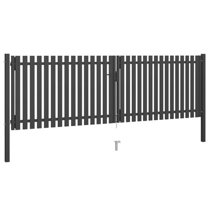 Berkfield Garden Fence Gate Steel 4x1.5 m Anthracite