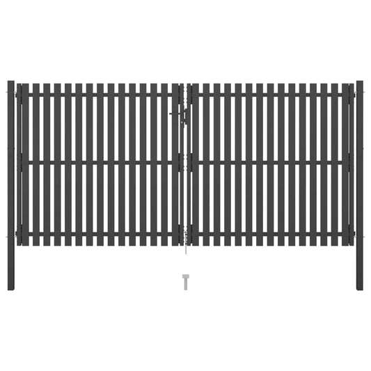 Berkfield Garden Fence Gate Steel 4x2.25 m Anthracite