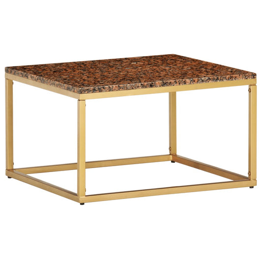 Berkfield Coffee Table Red 60x60x35 cm Real Stone with Marble Texture