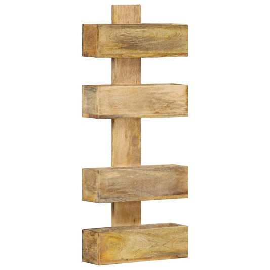 Berkfield Magazine Wall Rack 30x11x72 cm Solid Mango Wood