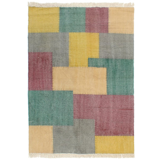 Berkfield Handwoven Kilim Rug Cotton 120x180 cm Printed Multicolour