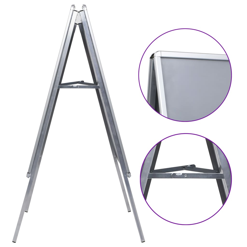 Berkfield A1 Customer Stopper Poster Stand Aluminium