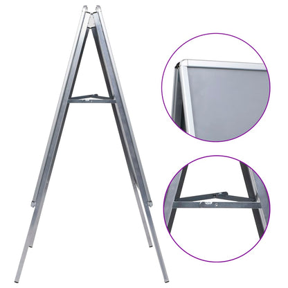 Berkfield A1 Customer Stopper Poster Stand Aluminium