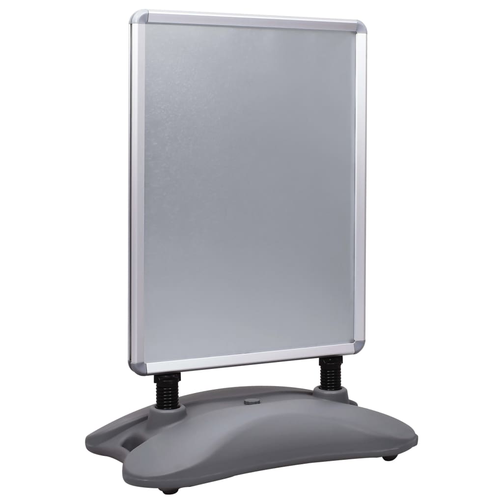 Berkfield A1 Waterbase Poster Stand Grey Aluminium Alloy