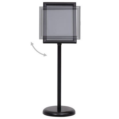 Berkfield A4 Pedestal Poster Stand Black Aluminium Alloy