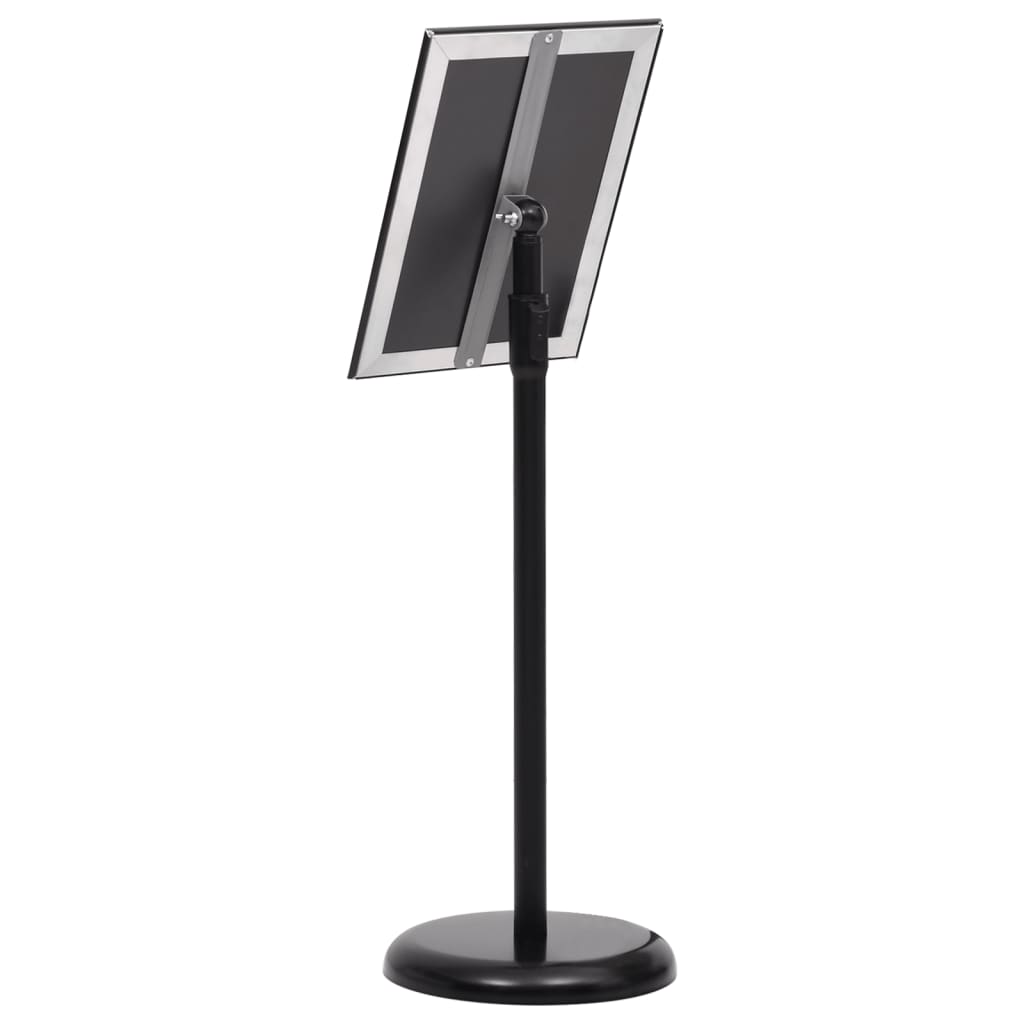 Berkfield A4 Pedestal Poster Stand Black Aluminium Alloy