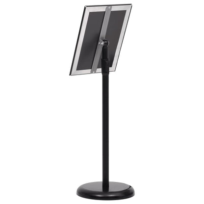 Berkfield A4 Pedestal Poster Stand Black Aluminium Alloy