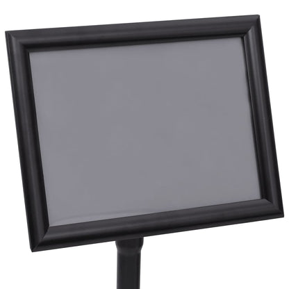 Berkfield A4 Pedestal Poster Stand Black Aluminium Alloy