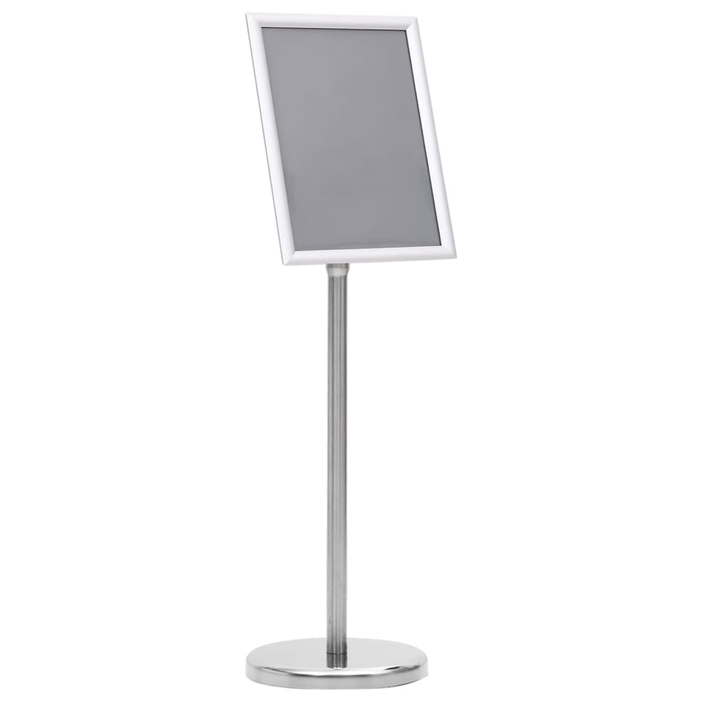 Berkfield A4 Pedestal Poster Stand Silver Aluminium Alloy