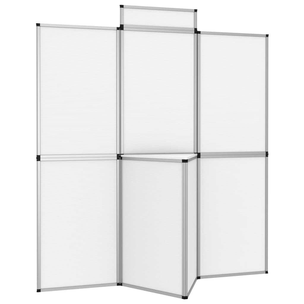 Berkfield 8-Panel Folding Exhibition Display Wall 181x200 cm White