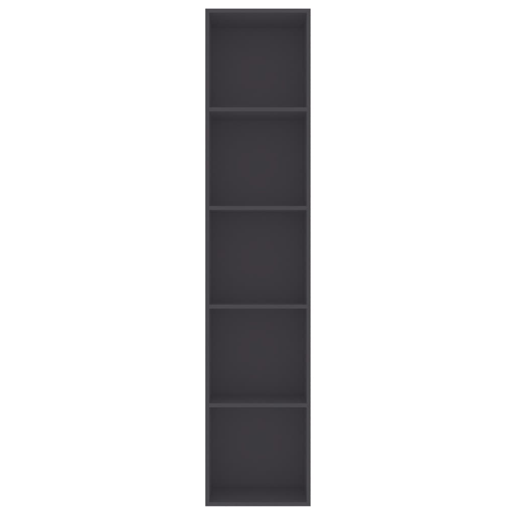 Berkfield Book Cabinet Grey 40x30x189 cm Engineered Wood