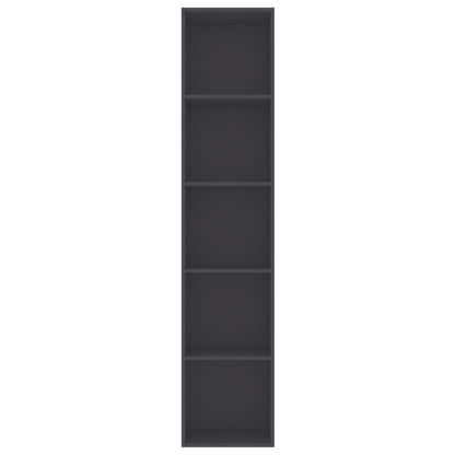 Berkfield Book Cabinet Grey 40x30x189 cm Engineered Wood