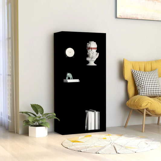 Berkfield Book Cabinet Black 50x25x106 cm Engineered Wood