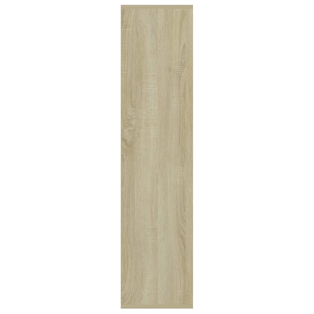 Berkfield Book Cabinet White and Sonoma Oak 50x25x106 cm Engineered Wood