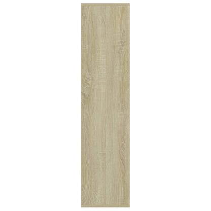 Berkfield Book Cabinet White and Sonoma Oak 50x25x106 cm Engineered Wood
