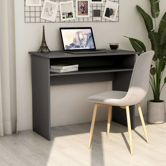 Berkfield Desk Grey 90x50x74 cm Engineered Wood