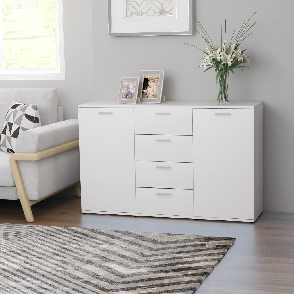 Berkfield Sideboard White 120x35.5x75 cm Engineered Wood