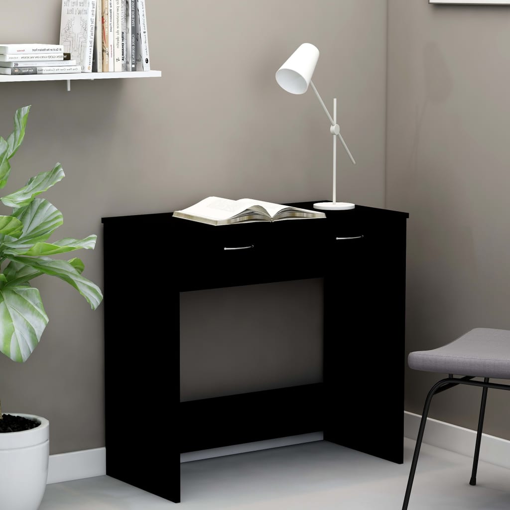 Berkfield Desk Black 80x40x75 cm Engineered Wood