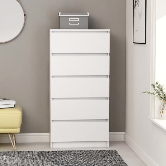 Berkfield Drawer Sideboard White 60x35x121 cm Engineered Wood