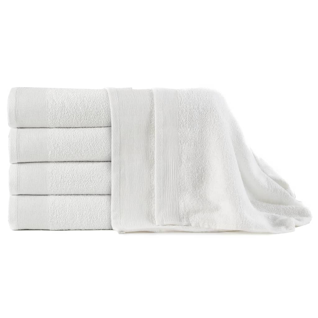 Berkfield Bath Towels 5 pcs Cotton 450 gsm 100x150 cm White