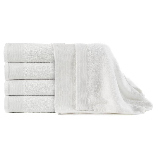 Berkfield Bath Towels 5 pcs Cotton 450 gsm 100x150 cm White