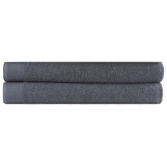 Berkfield Sauna Towel Set 2 pcs Cotton 450 gsm 80x200 cm Anthracite