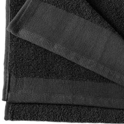 Berkfield Hand Towels 2 pcs Cotton 450 gsm 50x100 cm Black