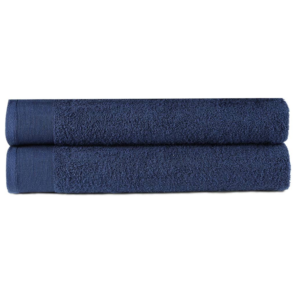 Berkfield Hand Towels 2 pcs Cotton 450 gsm 50x100 cm Navy