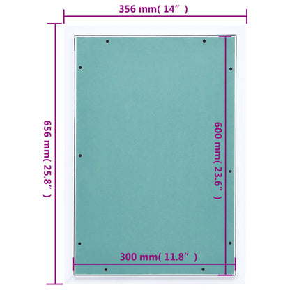 Berkfield Access Panel with Aluminium Frame and Plasterboard 300x600 mm