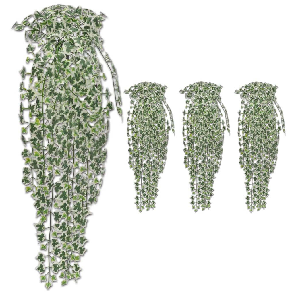 Berkfield Artificial Ivy Bushes 4 pcs Variegated 90 cm