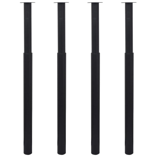 Berkfield Telescopic Table Legs 4 pcs Black 710 mm-1100 mm