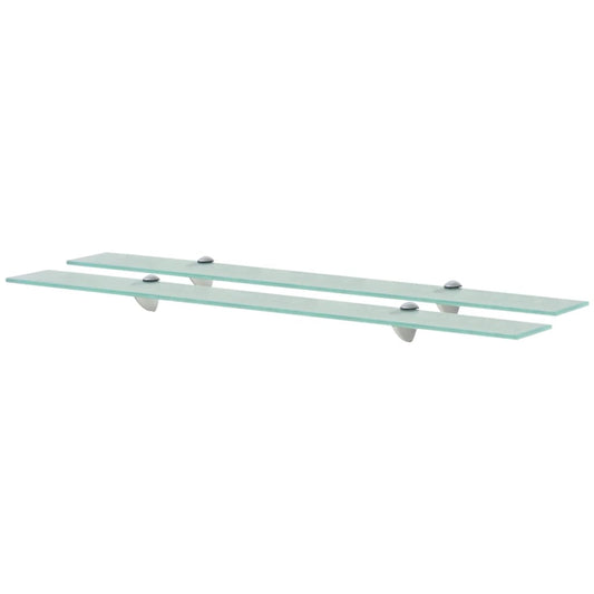 Berkfield Floating Shelves 2 pcs Glass 90x10 cm 8 mm