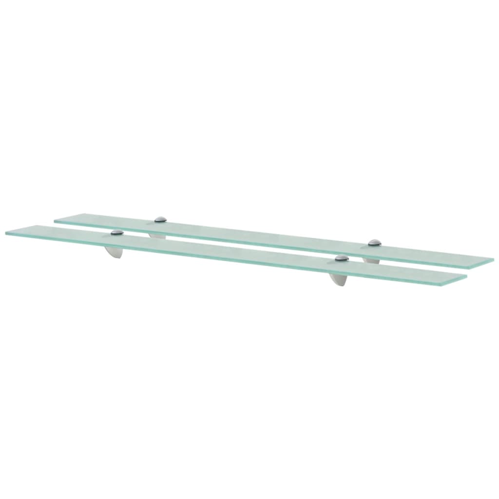 Berkfield Floating Shelves 2 pcs Glass 100x10 cm 8 mm
