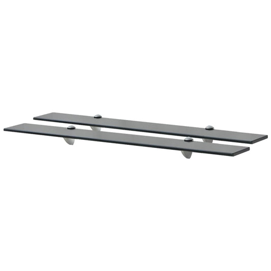 Berkfield Floating Shelves 2 pcs Glass 80x10 cm 8 mm