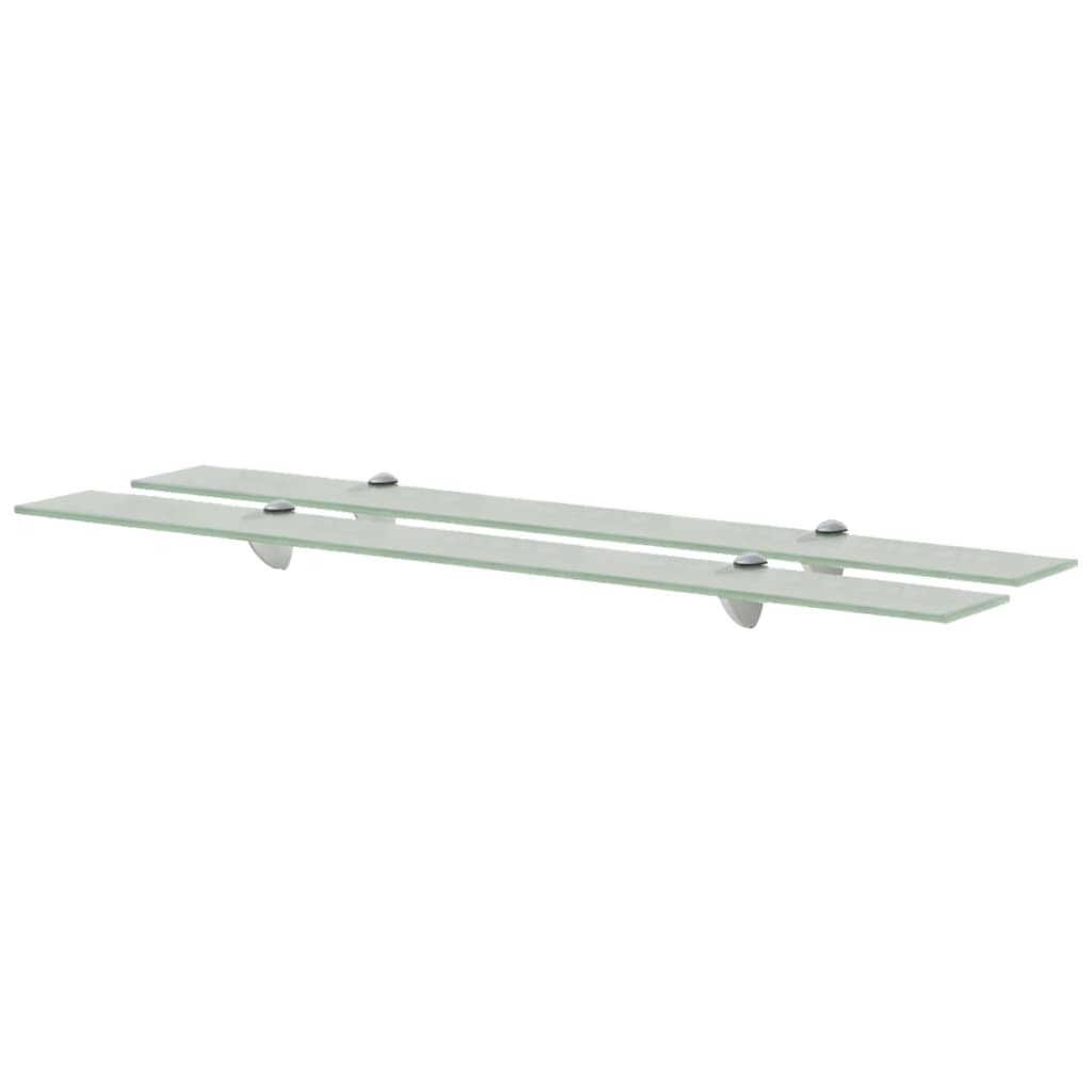 Berkfield Floating Shelves 2 pcs Glass 90x10 cm 8 mm