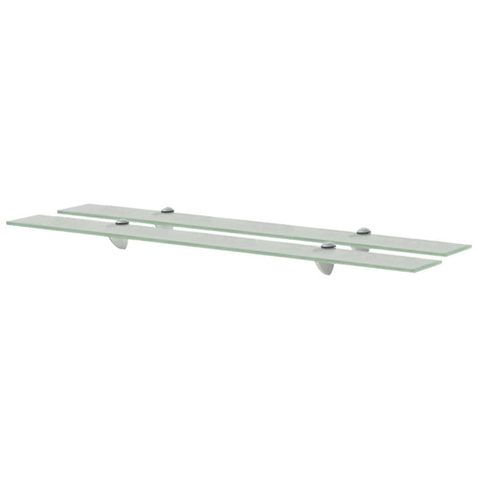 Berkfield Floating Shelves 2 pcs Glass 90x10 cm 8 mm