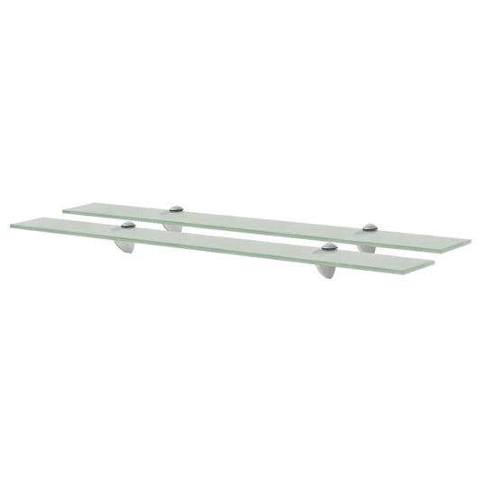 Berkfield Floating Shelves 2 pcs Glass 80x20 cm 8 mm