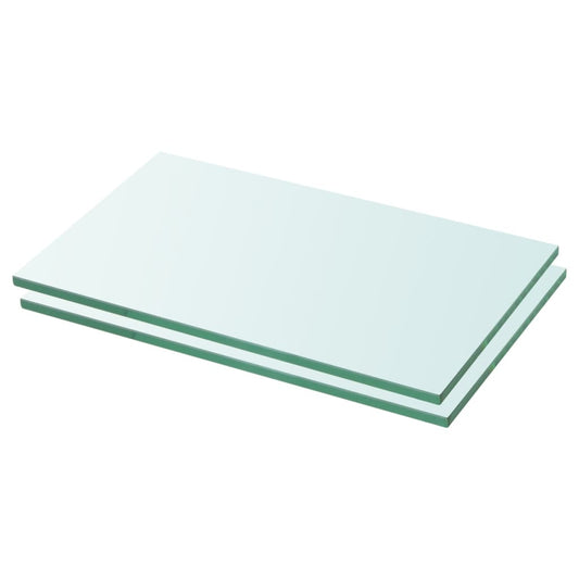Berkfield Shelves 2 pcs Panel Glass Clear 30x12 cm