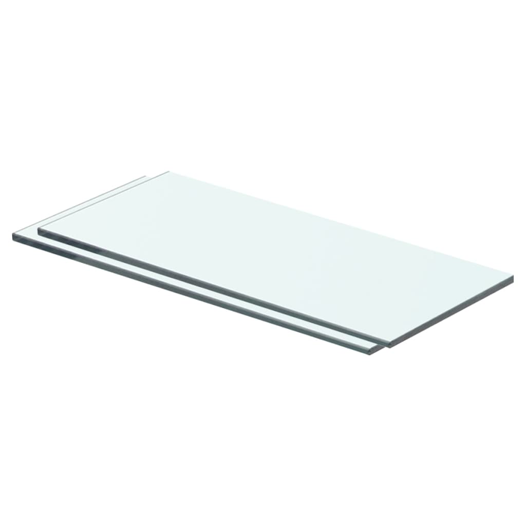 Berkfield Shelves 2 pcs Panel Glass Clear 40x12 cm