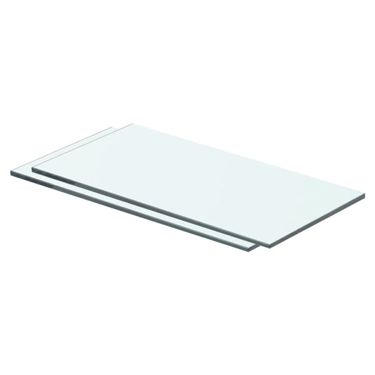 Berkfield Shelves 2 pcs Panel Glass Clear 40x15 cm