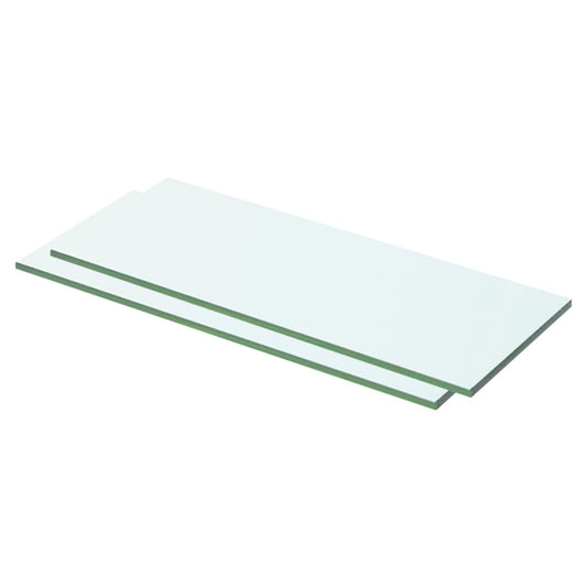 Berkfield Shelves 2 pcs Panel Glass Clear 50x15 cm