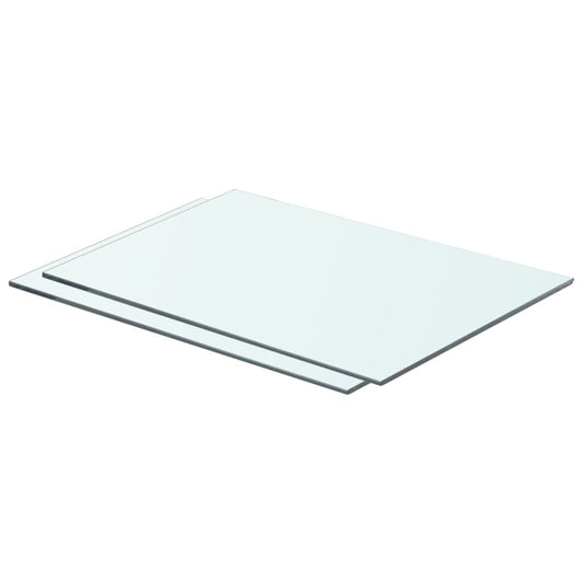 Berkfield Shelves 2 pcs Panel Glass Clear 50x30 cm