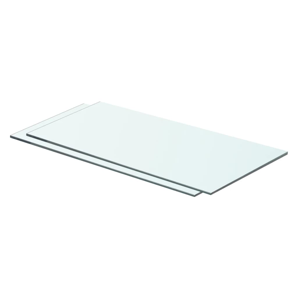Berkfield Shelves 2 pcs Panel Glass Clear 60x25 cm