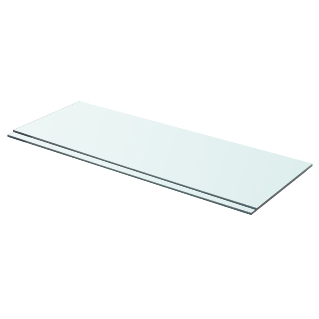 Berkfield Shelves 2 pcs Panel Glass Clear 70x25 cm