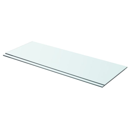 Berkfield Shelves 2 pcs Panel Glass Clear 70x25 cm