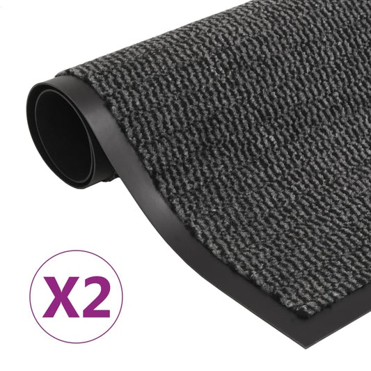 Berkfield Dust Control Mats 2 pcs Rectangular Tufted 40x60 cm Anthracite
